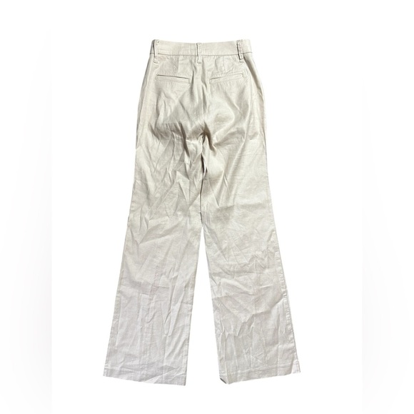 Evereve Womens 25 Beige Linen Blend High Rise Wide Leg Trousers - Picture 5 of 7